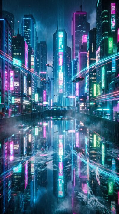 Neon Pulse City Wallpaper